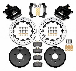 Wilwood 00-09 S2000 Black Rear Combination Drilled and Slotted Rotor Brake Kit with Parking Brake